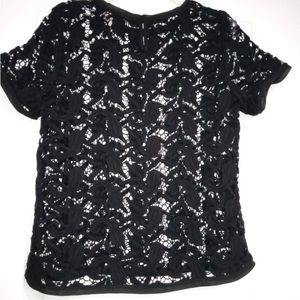 Black opened blouse